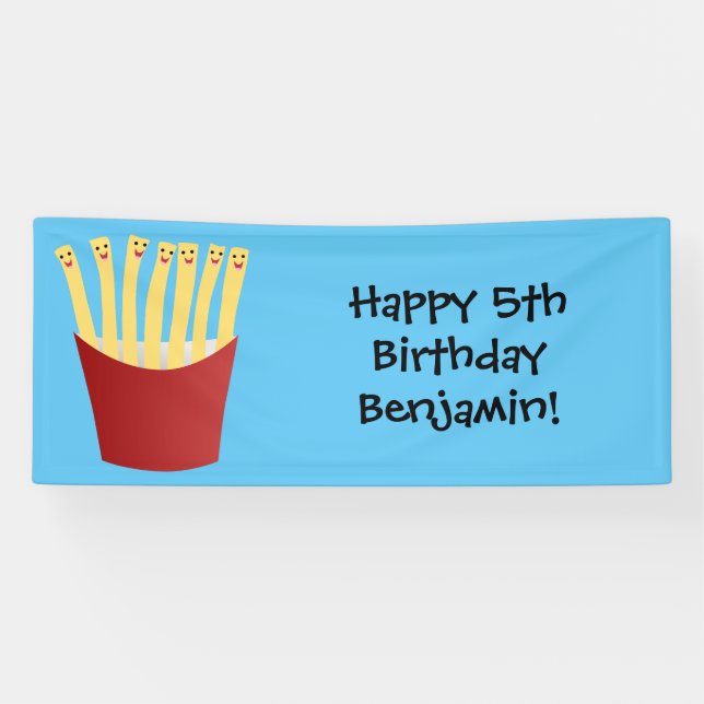 Lona Ilustracion de personalizado de comida rápida de p (Horizontal)