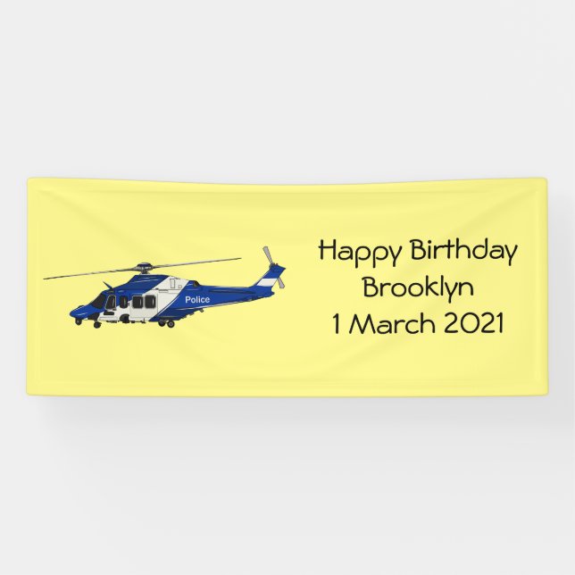 Lona Ilustracion de personalizado de helicópteros de la (Horizontal)