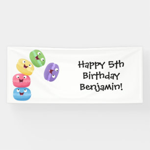 Lona Ilustracion de personalizado de macarons graciosos