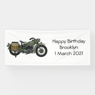 Lona Ilustracion de personalizado de motocicleta de cru