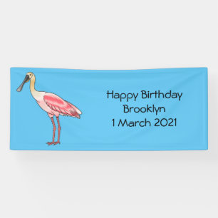 Lona Ilustracion de personalizado de pájaro cucharón de