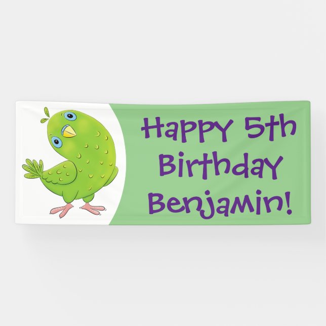 Lona Ilustracion de personalizado de paracaídas verde l (Horizontal)