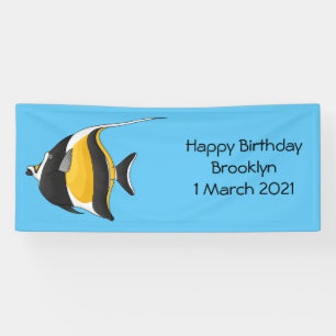 Lona Ilustracion de personalizado de peces moro