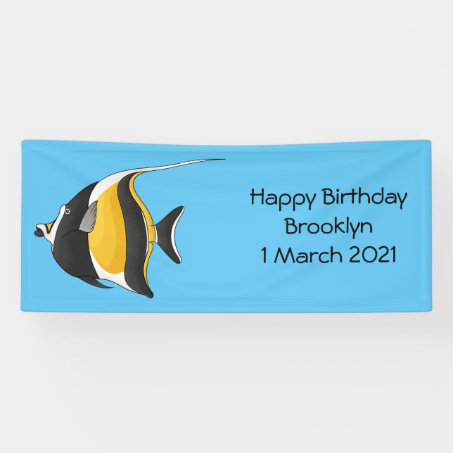 Lona Ilustracion de personalizado de peces moro (Horizontal)