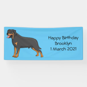 Lona Ilustracion de personalizado de perro de Rottweile