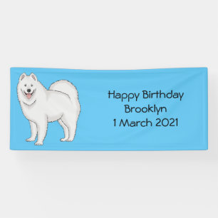 Lona Ilustracion de personalizado de perro de Samoyed