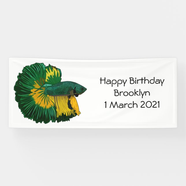 Lona Ilustracion de personalizado de pescado de lucha s (Horizontal)