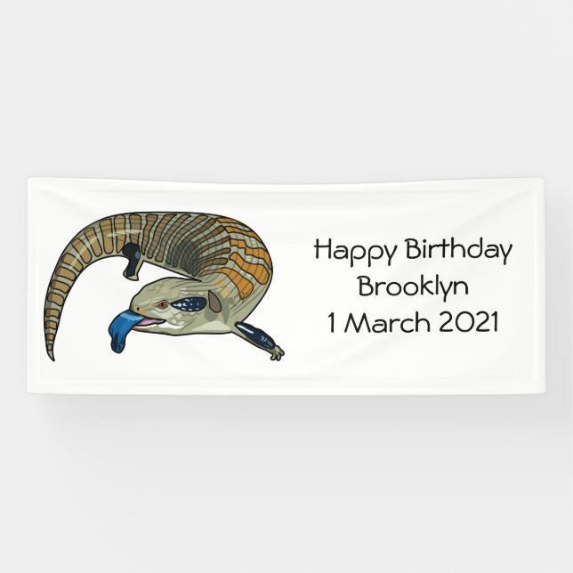 Lona Ilustracion de personalizado de piel de tono azul (Horizontal)