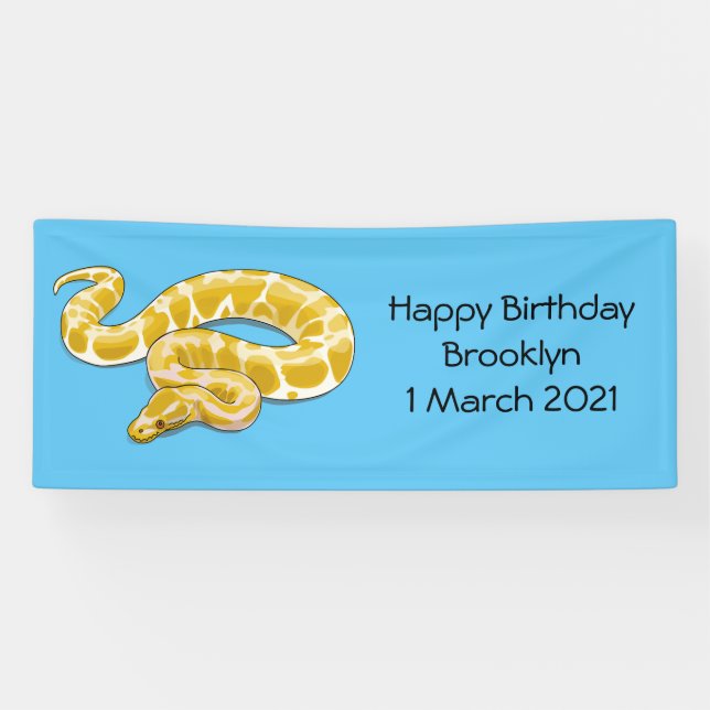 Lona Ilustracion de personalizado de pitón birmano (Horizontal)