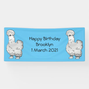 Lona Ilustracion de personalizado de pollo de Silkie
