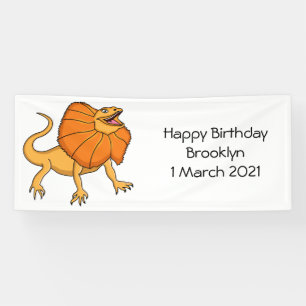 Lona ilustracion de personalizado naranja