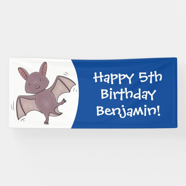 Lona Ilustracion de personalizado volador de bate de be (Horizontal)