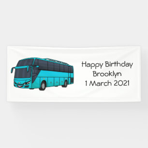 Lona Ilustracion moderno de personalizado de autobús de