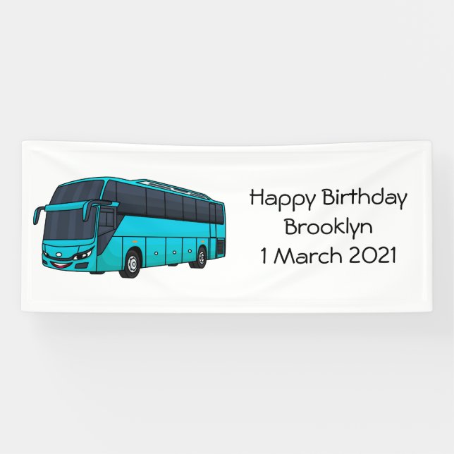Lona Ilustracion moderno de personalizado de autobús de (Horizontal)
