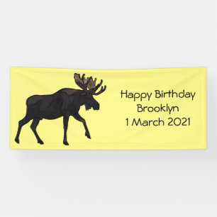 Lona Ilustracion Moose personalizado