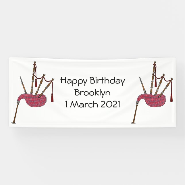 Lona Ilustracion personalizado Bagpipes (Horizontal)