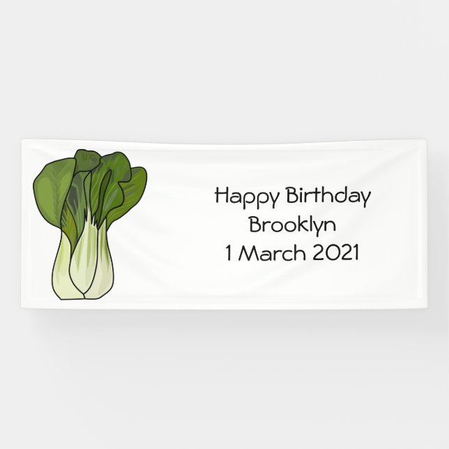 Lona Ilustracion personalizado Bok choy (Horizontal)