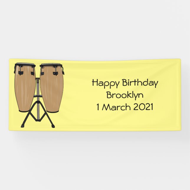 Lona Ilustracion personalizado Bongo drum (Horizontal)