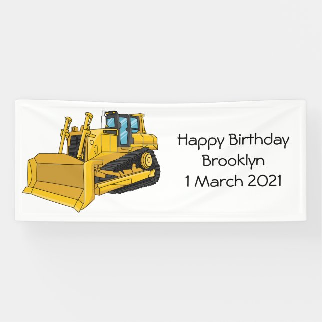 Lona Ilustracion personalizado Bulldozer (Horizontal)