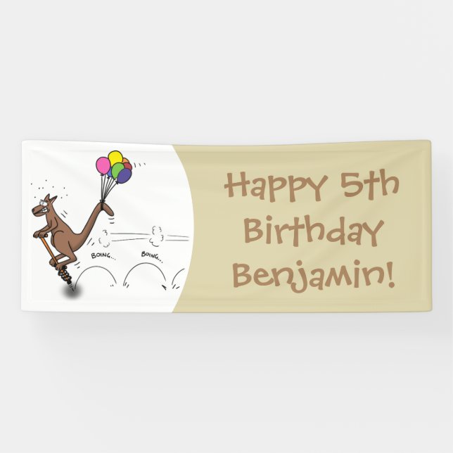 Lona Ilustracion personalizado canguro del humor austra (Horizontal)