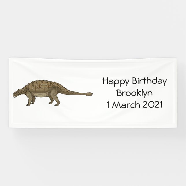 Lona Ilustracion personalizado de Ankylosaurus (Horizontal)