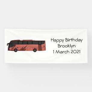 Lona Ilustracion personalizado de autobús