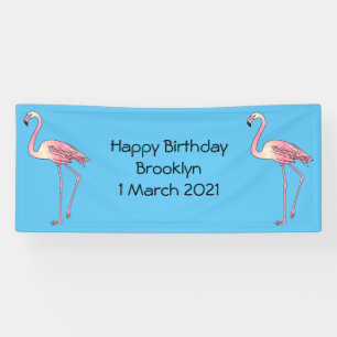 Lona Ilustracion personalizado de aves de Flamingo