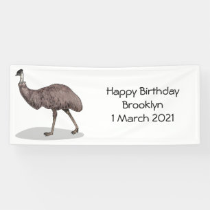 Lona Ilustracion personalizado de aves de la Uem