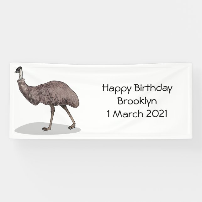 Lona Ilustracion personalizado de aves de la Uem (Horizontal)