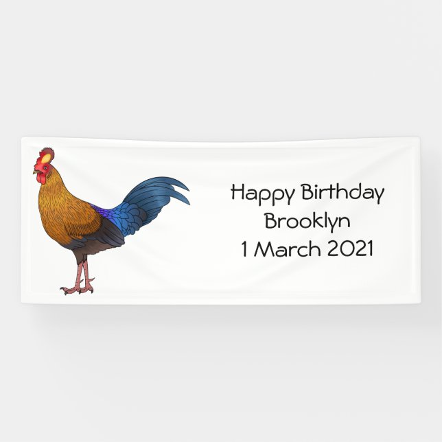 Lona Ilustracion personalizado de aves de Sri Lanka (Horizontal)