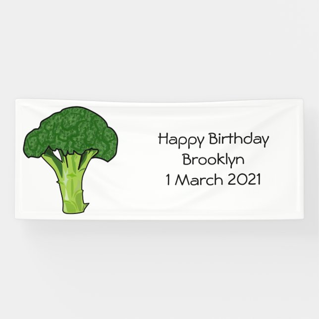 Lona Ilustracion personalizado de Broccoli (Horizontal)