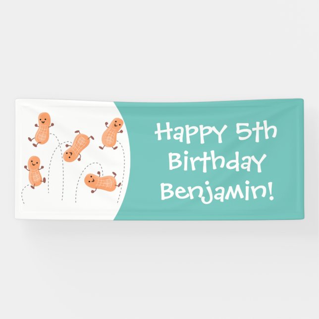 Lona Ilustracion personalizado de cacahuetes de puenteo (Horizontal)