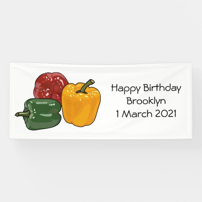 Lona Ilustracion personalizado de Capsicum (Horizontal)