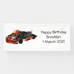 Lona Ilustracion personalizado de carreras de Kart