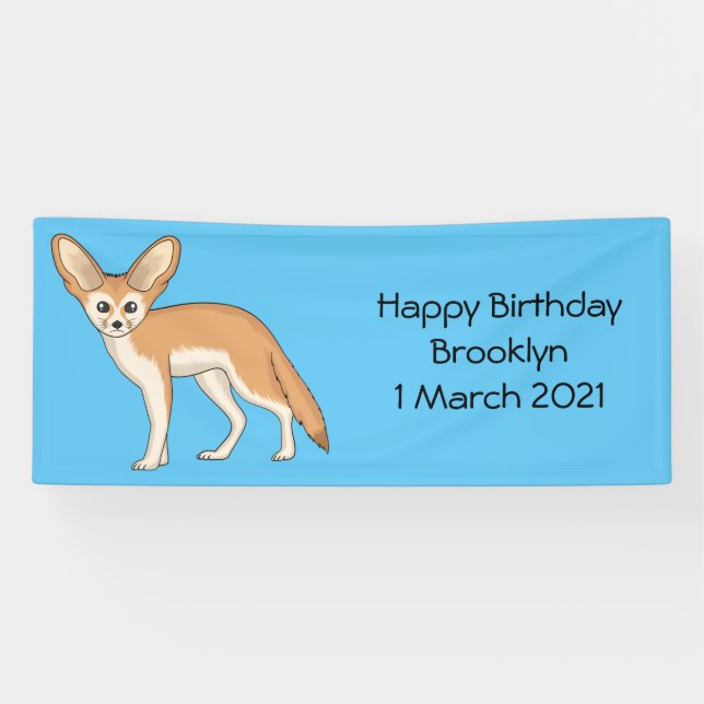 Lona Ilustracion personalizado de Fennec fox (Horizontal)