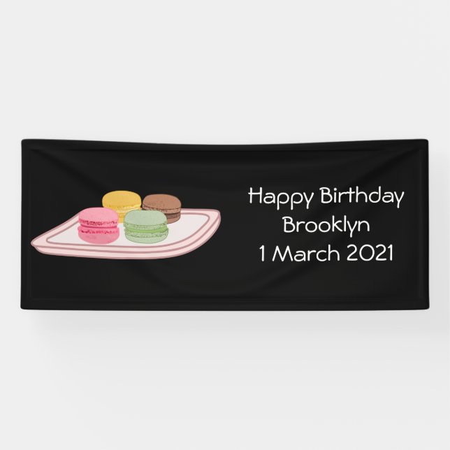 Lona Ilustracion personalizado de Macaron (Horizontal)