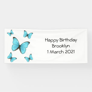 Lona Ilustracion personalizado de mariposas morfo