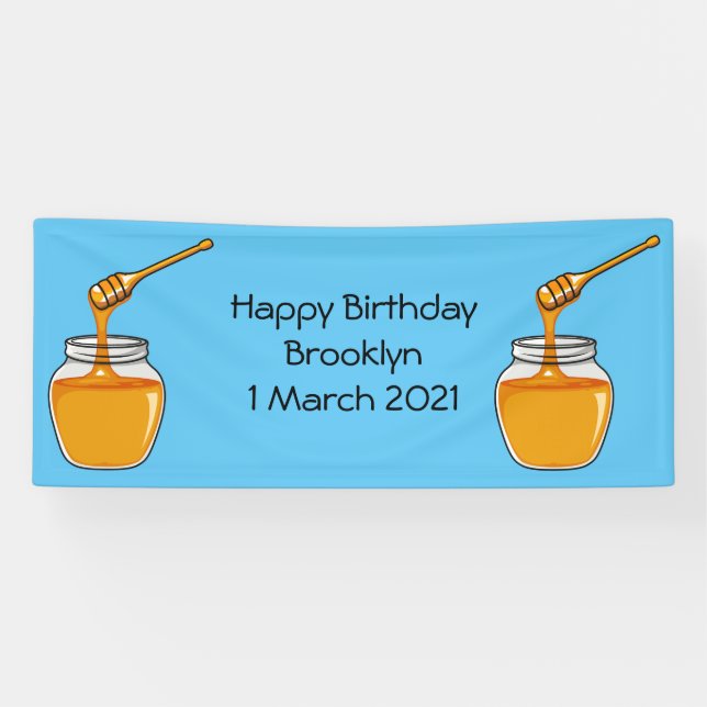 Lona Ilustracion personalizado de miel (Horizontal)