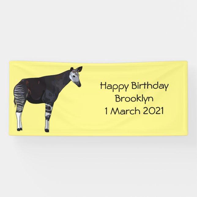 Lona Ilustracion personalizado de Okapi (Horizontal)