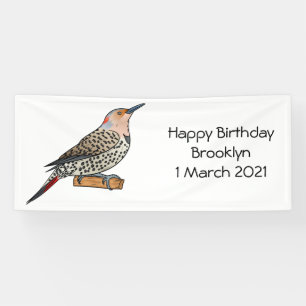 Lona Ilustracion personalizado de pájaro parpadeante de