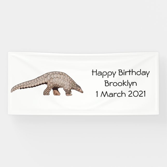 Lona Ilustracion personalizado de Pangolin (Horizontal)