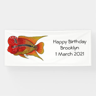 Lona Ilustracion personalizado de peces cíclicos de cue