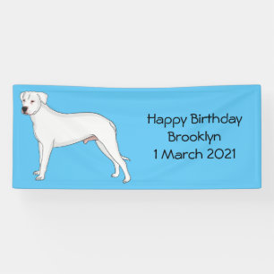 Lona Ilustracion personalizado de perro argentino Dogo