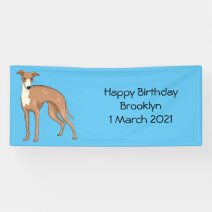 Lona Ilustracion personalizado de perro de Greyhound