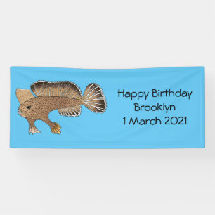 Lona Ilustracion personalizado de pez mano