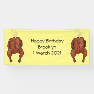 Lona Ilustracion personalizado de pollo asado