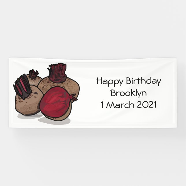 Lona Ilustracion personalizado de remolacha (Horizontal)