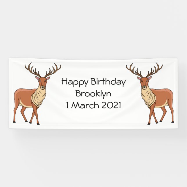 Lona Ilustracion personalizado de renos (Horizontal)