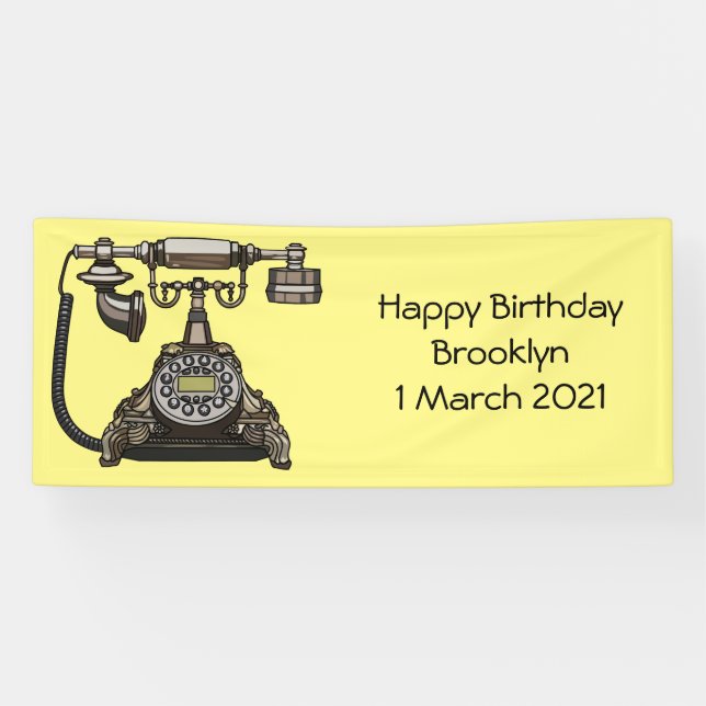 Lona Ilustracion personalizado de teléfono (Horizontal)