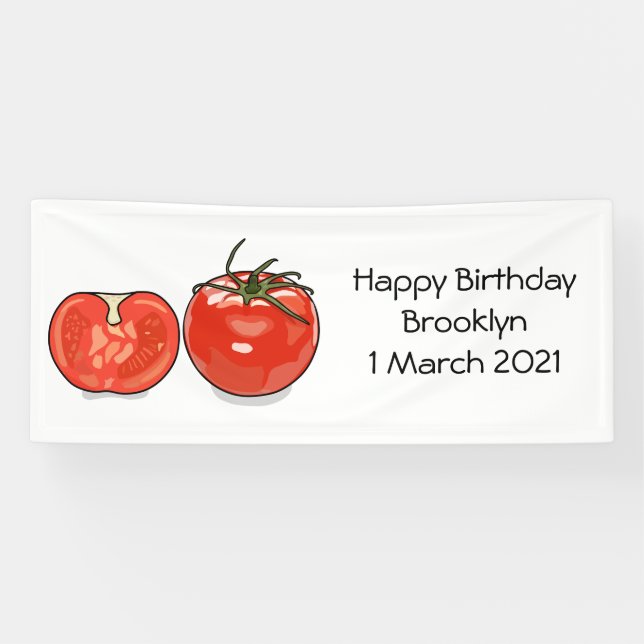 Lona Ilustracion personalizado de tomate (Horizontal)